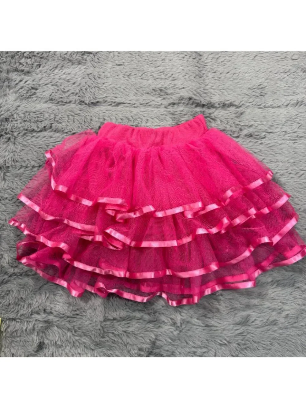 Dang Dang Xiong Skirt Girls S Pink Tutu Elastic Waistband Tiered Bow Travel